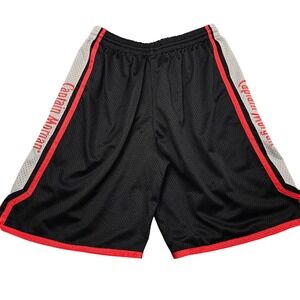Captain Morgan Rum Mesh Athletic Shorts XL Black Red Bar‎ Alcohol Promo Pirate